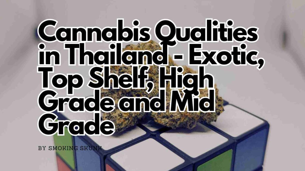 Cannabis Qualities in Thailand - Exotic, Top Shelf, High Grade and Mid Grade