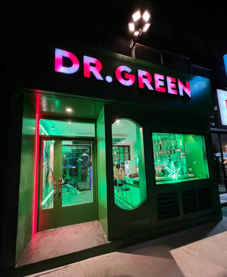 Dr Green Premium Cannabis Cafe Phuket nihgt 1 768x935