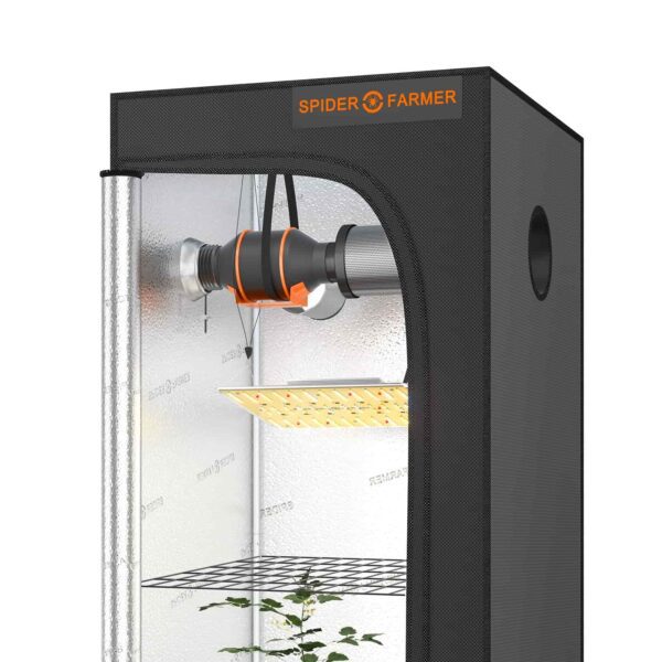 Complete Grow Tent Kit 70x70x160cm 丨SF1000D Full Spectrum LED Grow Light丨4” Ventilation System with Speed Controller