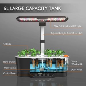 Spider Farmer Smart G12 Indoor Hydroponic Grow System features