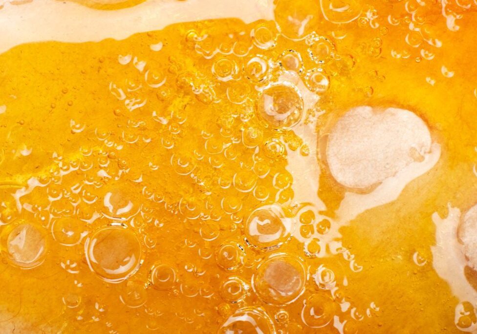 cannabis golden wax texture, high THC content.